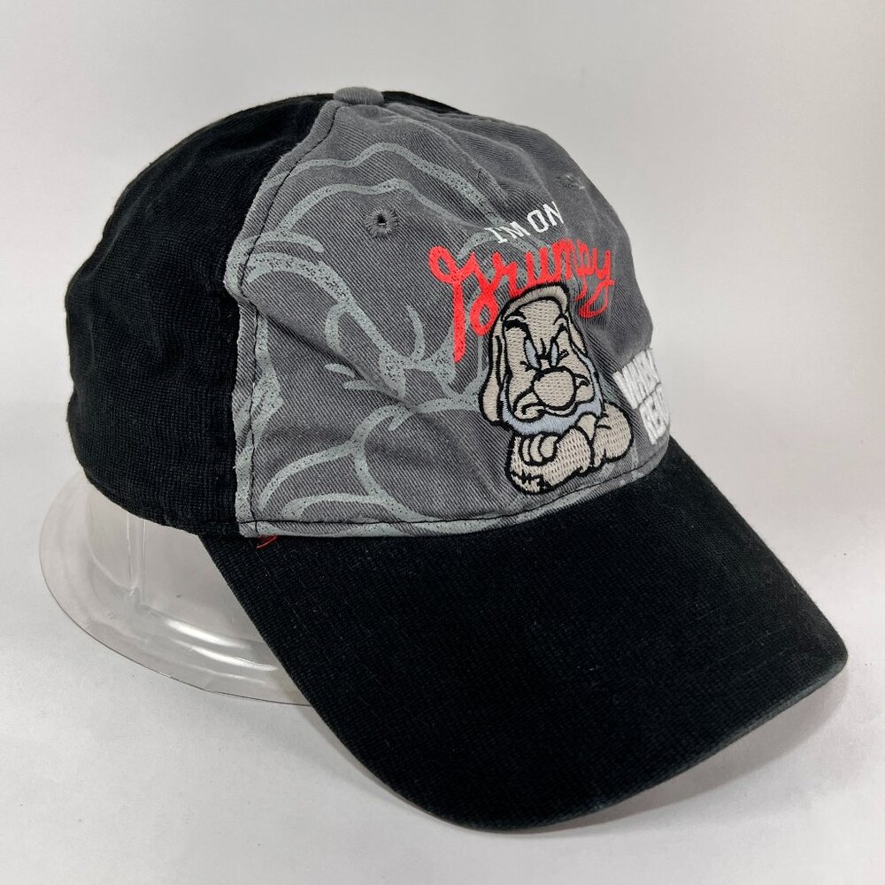 Disney Grumpy Strap Back Cap Hat Black Theme Park… - image 6